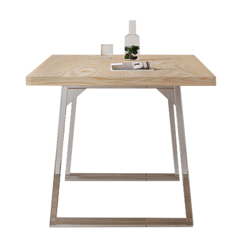 Muebles industriales 1/2/5 muebles de madera sólida rectángulo de comidas en natural