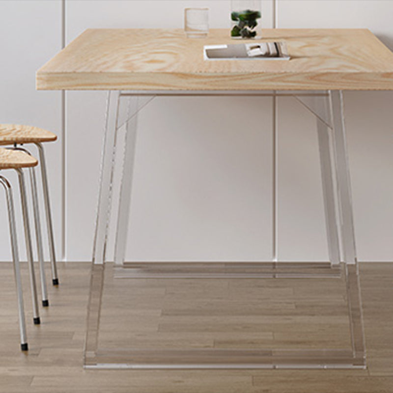 Muebles industriales 1/2/5 muebles de madera sólida rectángulo de comidas en natural