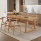 Moderne eetgelegenheid 1/3/4/5/6/7 PCS Massieve houten eettafel en stoelen in natuurlijk