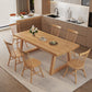Moderne eetgelegenheid 1/3/4/5/6/7 PCS Massieve houten eettafel en stoelen in natuurlijk
