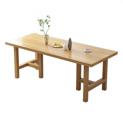 Industrial 1/2/7 Pieces Furniture Solid Wood Rectangle Dining Set in Natural