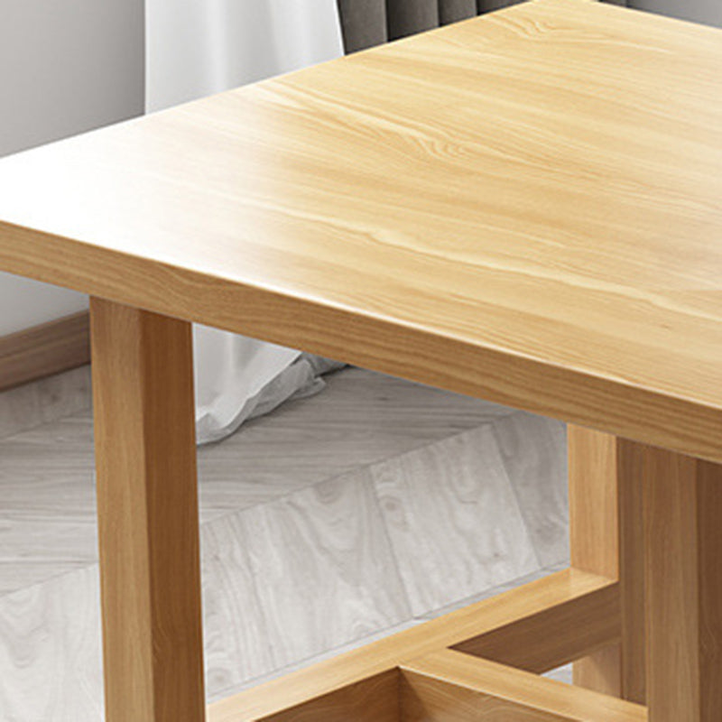 Industrial 1/2/7 Pieces Furniture Solid Wood Rectangle Dining Set in Natural