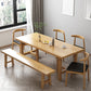 Industrial 1/2/7 Pieces Furniture Solid Wood Rectangle Dining Set in Natural