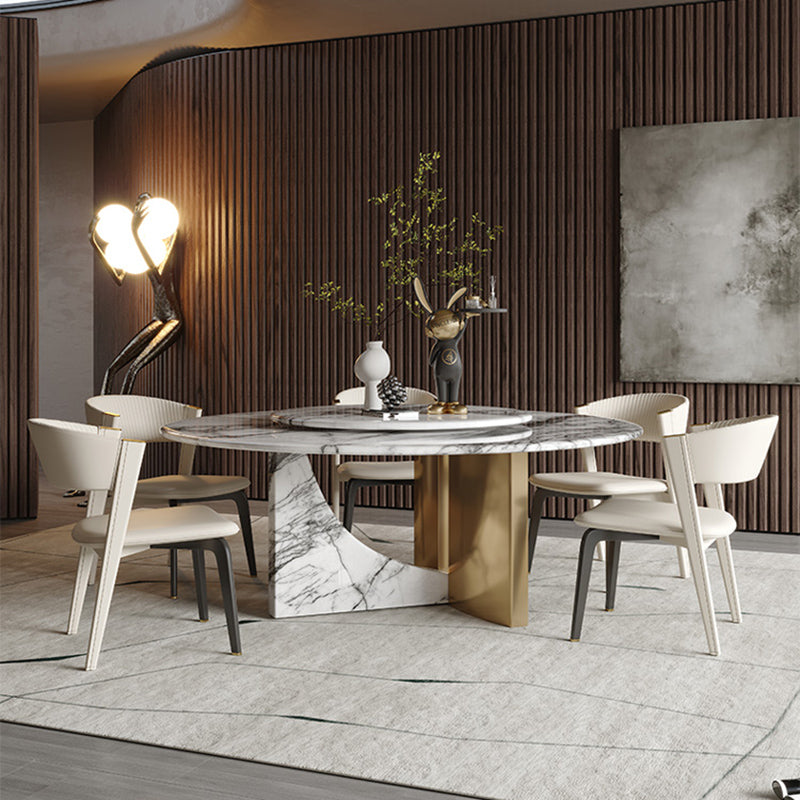 Set di tavoli da pranzo rotondo 1/7/9 pezzi tavolo da pranzo in marmo e sedie