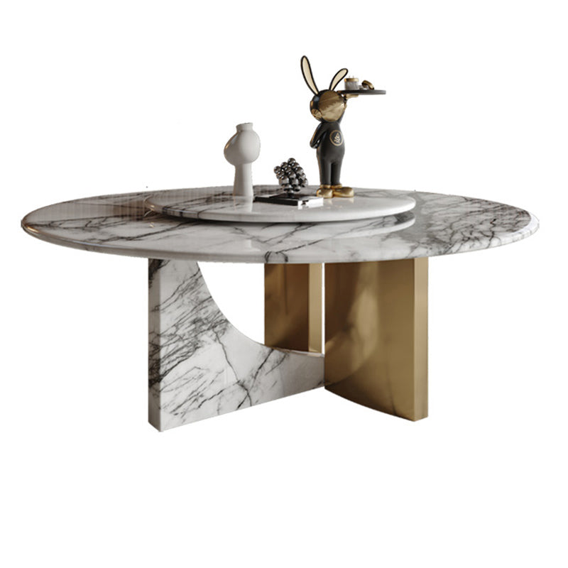 Set di tavoli da pranzo rotondo 1/7/9 pezzi tavolo da pranzo in marmo e sedie