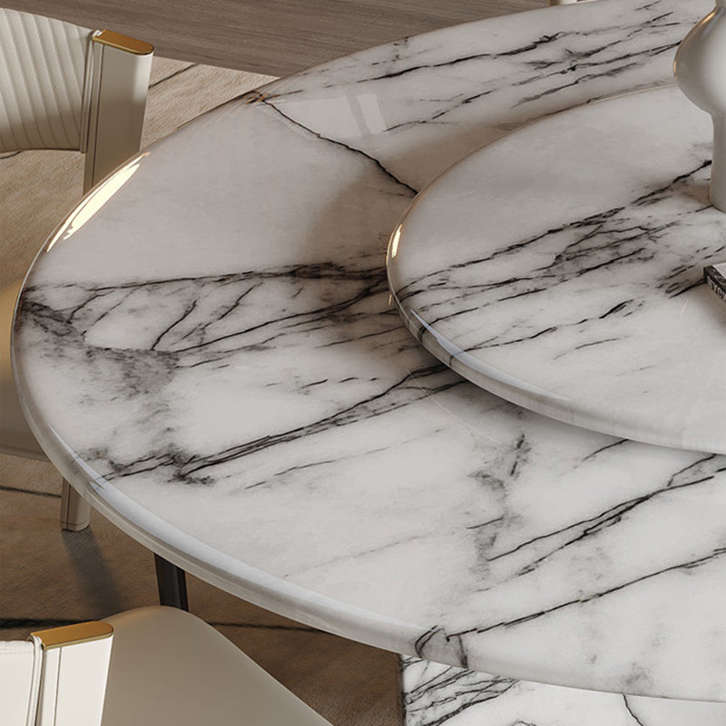Set di tavoli da pranzo rotondo 1/7/9 pezzi tavolo da pranzo in marmo e sedie