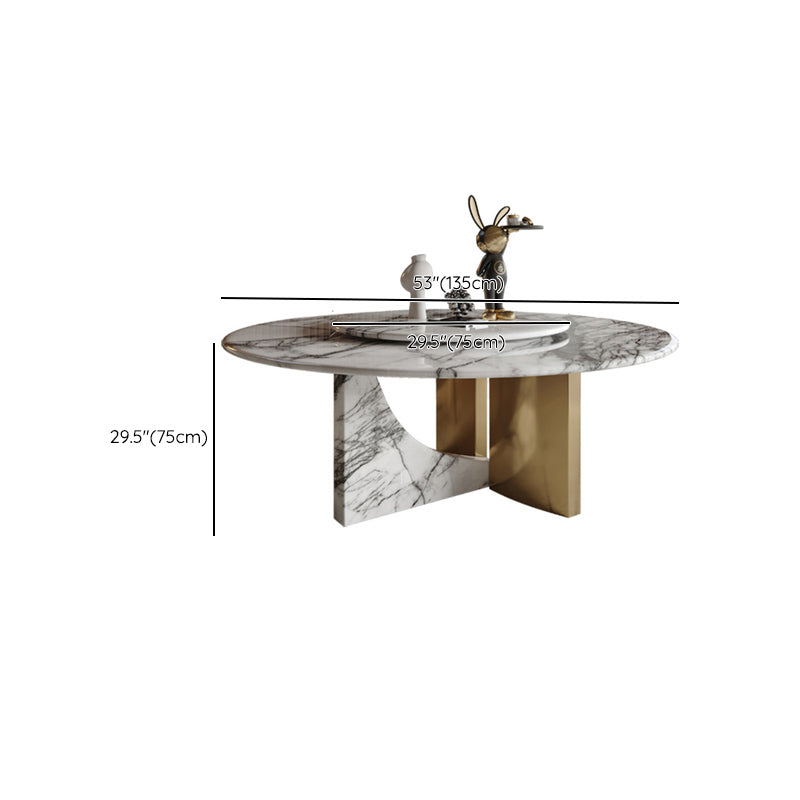 Set di tavoli da pranzo rotondo 1/7/9 pezzi tavolo da pranzo in marmo e sedie