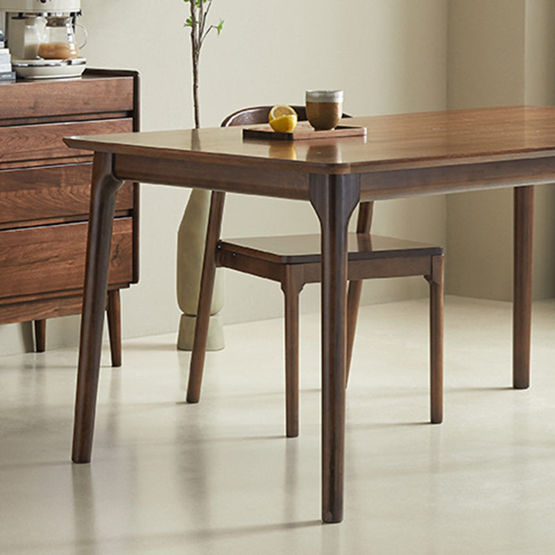 Ensemble de restauration moderne 1/3/4/5 PCS Table et chaises à manger en bois massif rectangle