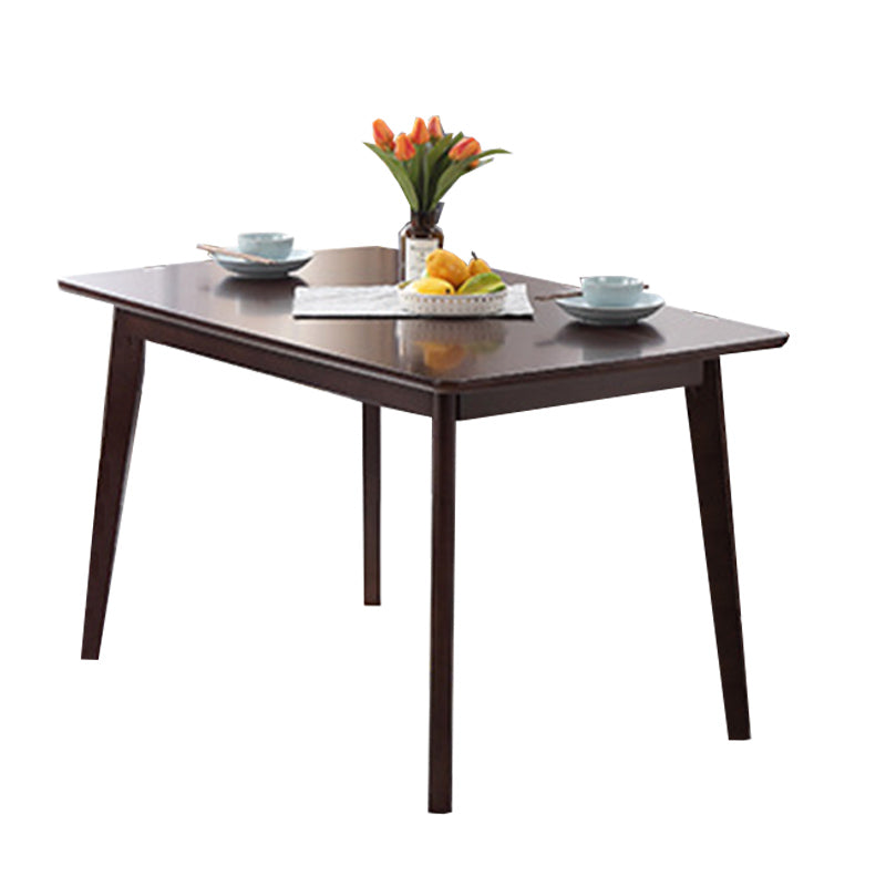 Traditionnelle 1/2/5/6 Pièces meubles en bois massif Rectangle Table à manger en marron