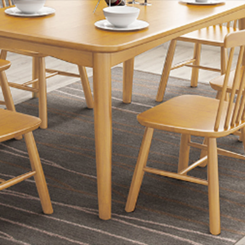 Eigentijds 1/2/5/7 stukken meubels rechthoek vaste houten eetkamer set voor huis