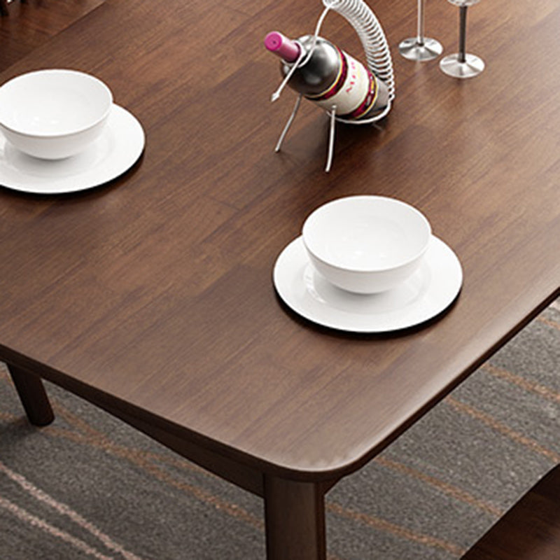 Eigentijds 1/2/5/7 stukken meubels rechthoek vaste houten eetkamer set voor huis