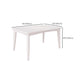 Set da tavolo da pranzo bianco 1/5/7 PC Tavolo da pranzo in legno massiccio in legno