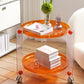 Moderner Acryl -runder Beistelltisch mit Casters Tably Top 2 - Tier End Table Set