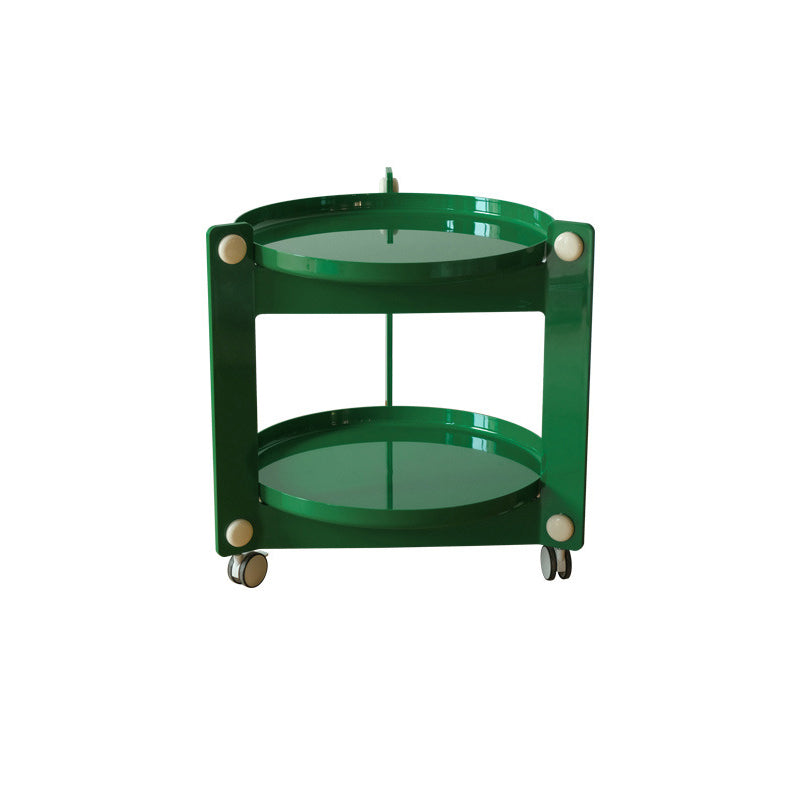 Moderner Acryl -runder Beistelltisch mit Casters Tably Top 2 - Tier End Table Set