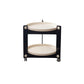 Moderner Acryl -runder Beistelltisch mit Casters Tably Top 2 - Tier End Table Set