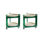 Moderner Acryl -runder Beistelltisch mit Casters Tably Top 2 - Tier End Table Set