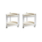 Moderner Acryl -runder Beistelltisch mit Casters Tably Top 2 - Tier End Table Set
