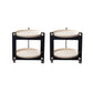 Moderner Acryl -runder Beistelltisch mit Casters Tably Top 2 - Tier End Table Set
