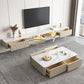 Contemporary Media Console Floating Stone Stand Console with Doors Clearhalo 'furn' 'furn_tv_stands_entertainment_centers' 'Furniture' 'Living Room Furniture' 'TV Stands & Entertainment Centers' 'TV Stands & Media Storage Furniture' 'tv_stands_entertainment_centers' 6617460