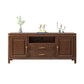 Vintage Brown Media Console Walnut Stand Console with Drawers Clearhalo 'furn' 'furn_tv_stands_entertainment_centers' 'Furniture' 'Living Room Furniture' 'TV Stands & Entertainment Centers' 'TV Stands & Media Storage Furniture' 'tv_stands_entertainment_centers' 6617506