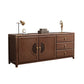 Vintage Brown Media Console Walnut Stand Console with Drawers Clearhalo 'furn' 'furn_tv_stands_entertainment_centers' 'Furniture' 'Living Room Furniture' 'TV Stands & Entertainment Centers' 'TV Stands & Media Storage Furniture' 'tv_stands_entertainment_centers' 6617511