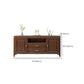 Vintage Brown Media Console Walnut Stand Console with Drawers Clearhalo 'furn' 'furn_tv_stands_entertainment_centers' 'Furniture' 'Living Room Furniture' 'TV Stands & Entertainment Centers' 'TV Stands & Media Storage Furniture' 'tv_stands_entertainment_centers' 6617513
