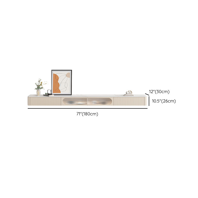 Console multimediale contemporanea Porta TV Console TV in pietra con cassetti