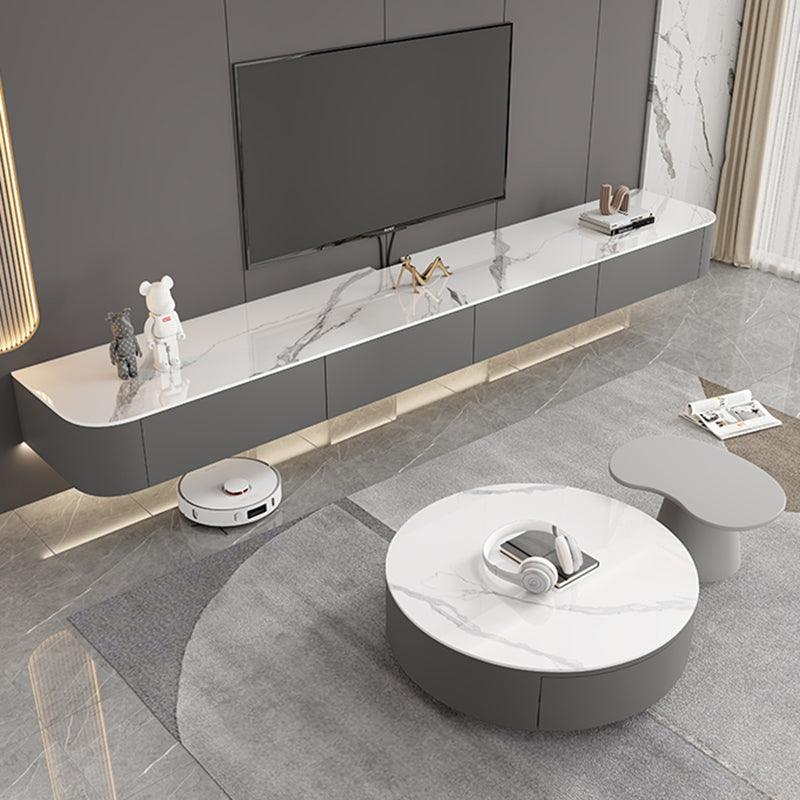 Contemporary Media Console Floating Stone Stand Console for Living Room Clearhalo 'furn' 'furn_tv_stands_entertainment_centers' 'Furniture' 'Living Room Furniture' 'TV Stands & Entertainment Centers' 'TV Stands & Media Storage Furniture' 'tv_stands_entertainment_centers' 6617565