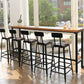Zeitgenössisches Pub-Set aus massivem Holz, 1/6-teilig, rechteckiges Bar-Set mit Barhöhe