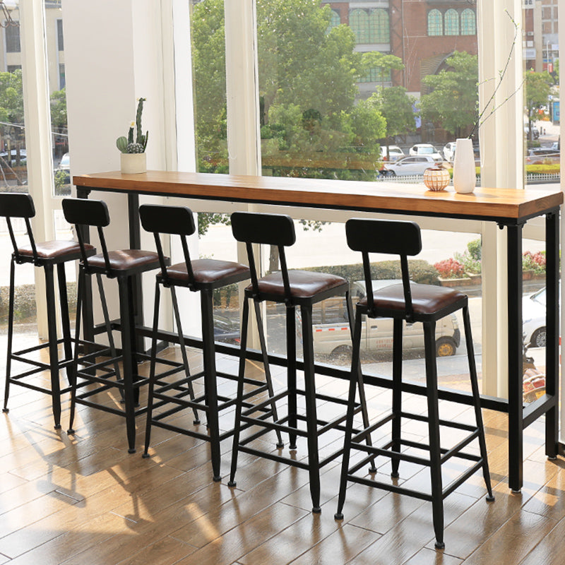 Zeitgenössisches Pub-Set aus massivem Holz, 1/6-teilig, rechteckiges Bar-Set mit Barhöhe