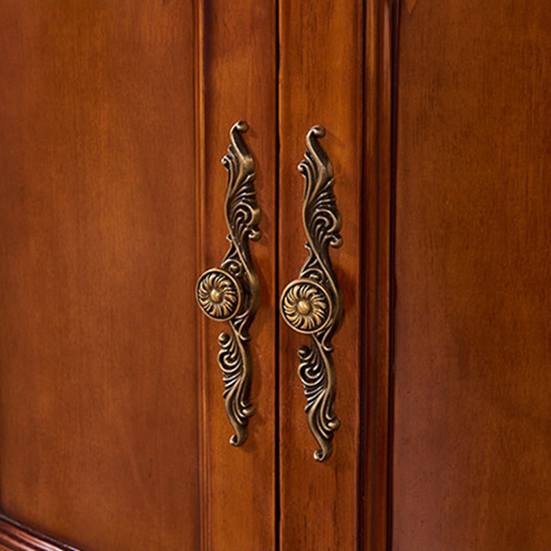 Tradizionale olio in rovere porta porte in vetro a buffet con porte