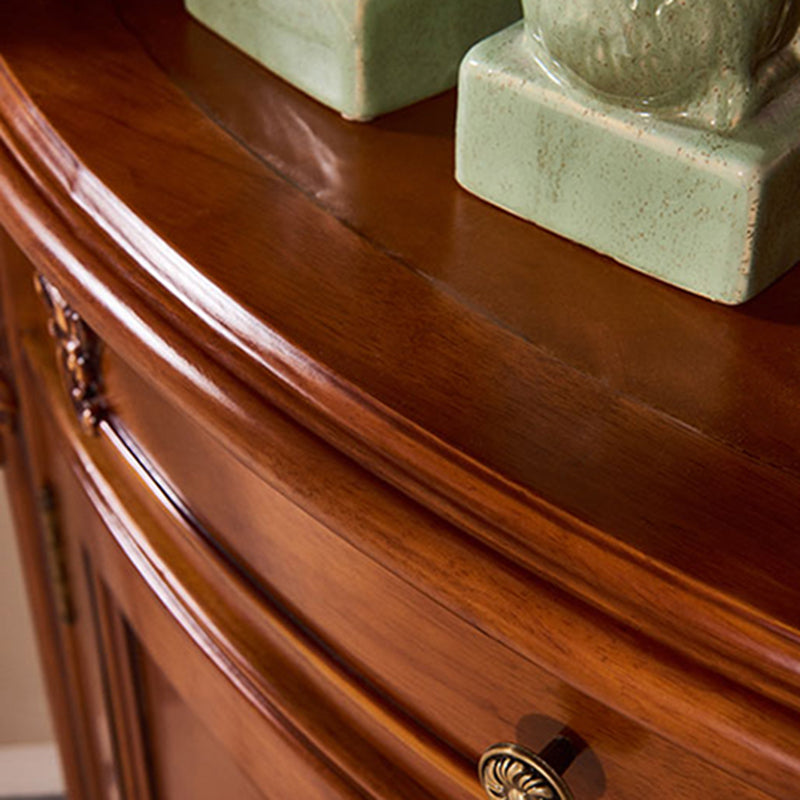 Tradizionale olio in rovere porta porte in vetro a buffet con porte