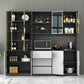 Porte di vetro contemporanee da pranzo Hutch Wood Hutch Buffet con porte