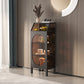 Contemporary Metal Curio Cabinet Glass Doors Hutch Cabinet with Doors for Living Room Clearhalo 'Display & China Cabinets' 'display_china_cabinets' 'furn' 'furn_display_china_cabinets' 'Furniture' 'Kitchen & Dining Furniture' 6617948