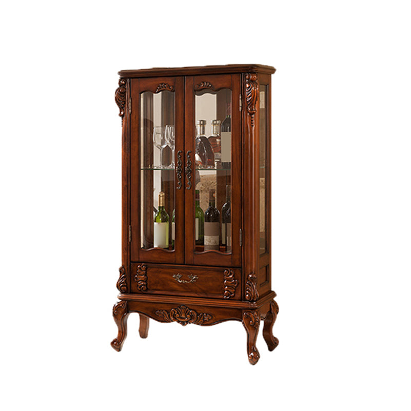 Traditional Birch Curio Cabinet Glass Doors Hutch Buffet with Doors https: res.litfad.com site img item 2022 11 29 6617964 1200x1200.jpg Clearhalo 'Display & China Cabinets' 'display_china_cabinets' 'furn' 'furn_display_china_cabinets' 'Furniture' 'Kitchen & Dining Furniture' 6617964