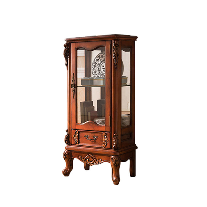Traditional Birch Curio Cabinet Glass Doors Hutch Buffet with Doors https: res.litfad.com site img item 2022 11 14 6617965 1200x1200.jpg Clearhalo 'Display & China Cabinets' 'display_china_cabinets' 'furn' 'furn_display_china_cabinets' 'Furniture' 'Kitchen & Dining Furniture' 6617965
