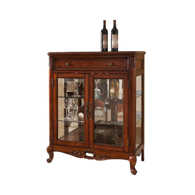 Traditional Birch Curio Cabinet Glass Doors Hutch Buffet with Doors https: res.litfad.com site img item 2022 11 16 6617967 1200x1200.jpg Clearhalo 'Display & China Cabinets' 'display_china_cabinets' 'furn' 'furn_display_china_cabinets' 'Furniture' 'Kitchen & Dining Furniture' 6617967