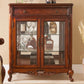 Traditional Birch Curio Cabinet Glass Doors Hutch Buffet with Doors Clearhalo 'Display & China Cabinets' 'display_china_cabinets' 'furn' 'furn_display_china_cabinets' 'Furniture' 'Kitchen & Dining Furniture' 6617969