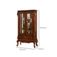 Traditional Birch Curio Cabinet Glass Doors Hutch Buffet with Doors Clearhalo 'Display & China Cabinets' 'display_china_cabinets' 'furn' 'furn_display_china_cabinets' 'Furniture' 'Kitchen & Dining Furniture' 6617976