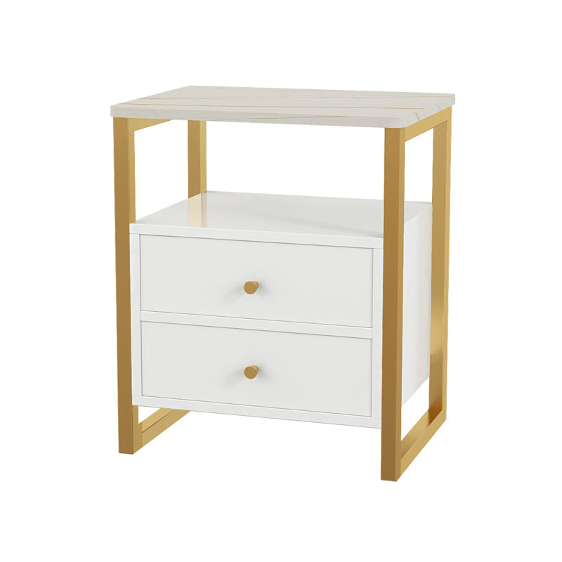 Steinbett Nachttisch Glamakzenttisch Nachttisch für Schlafzimmer