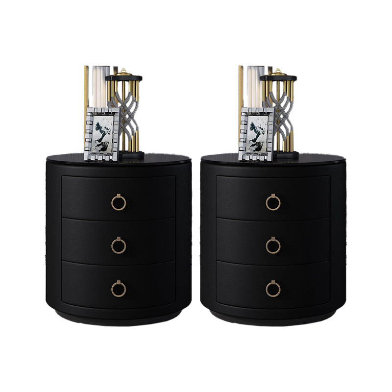 Hedendaags accenttafel nachtkastje glas nachtkastje met 3 laden