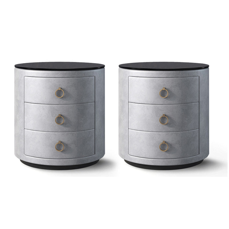 Hedendaags accenttafel nachtkastje glas nachtkastje met 3 laden