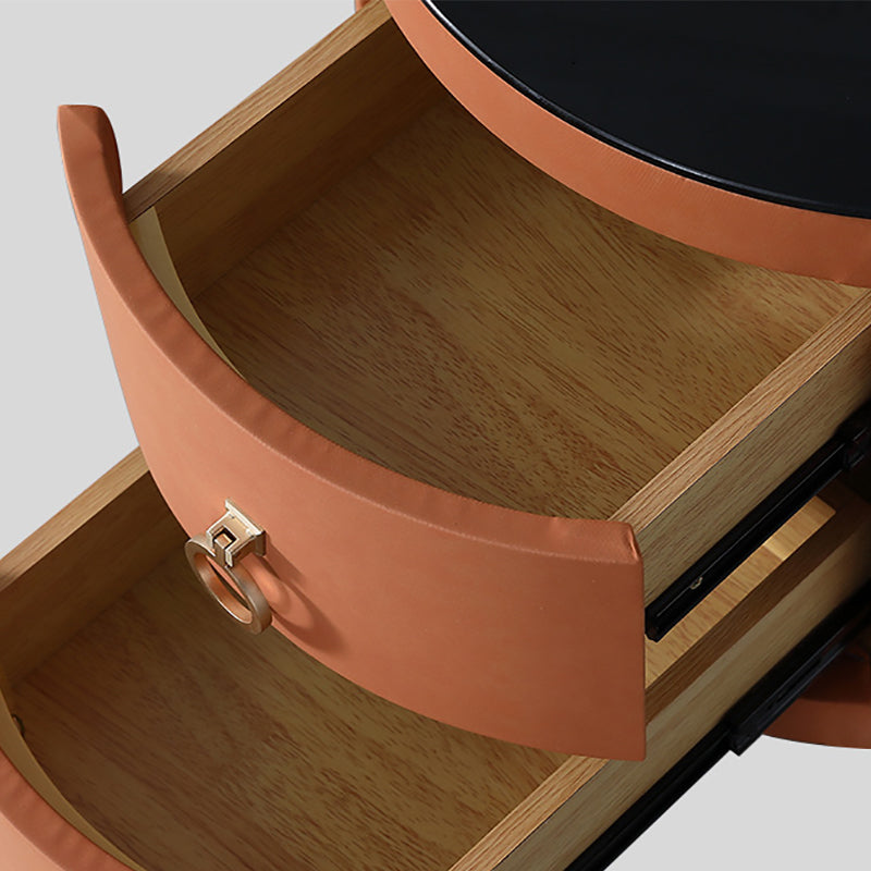 Hedendaags accenttafel nachtkastje glas nachtkastje met 3 laden