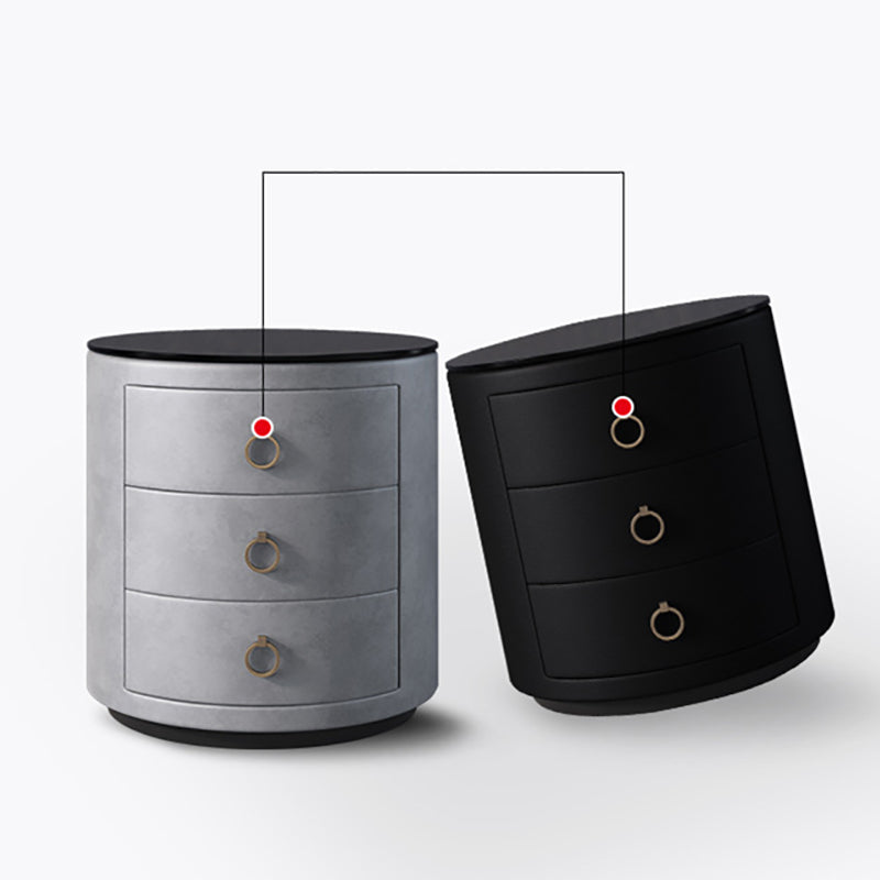 Hedendaags accenttafel nachtkastje glas nachtkastje met 3 laden