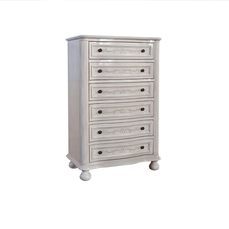 Traditional Storage Dresser Wooden Chest Dresser with Drawers White Clearhalo 'Bedroom Furniture' 'Dressers & Chests' 'dressers_chests' 'furn' 'furn_dressers_chests' 'Furniture' 6618163