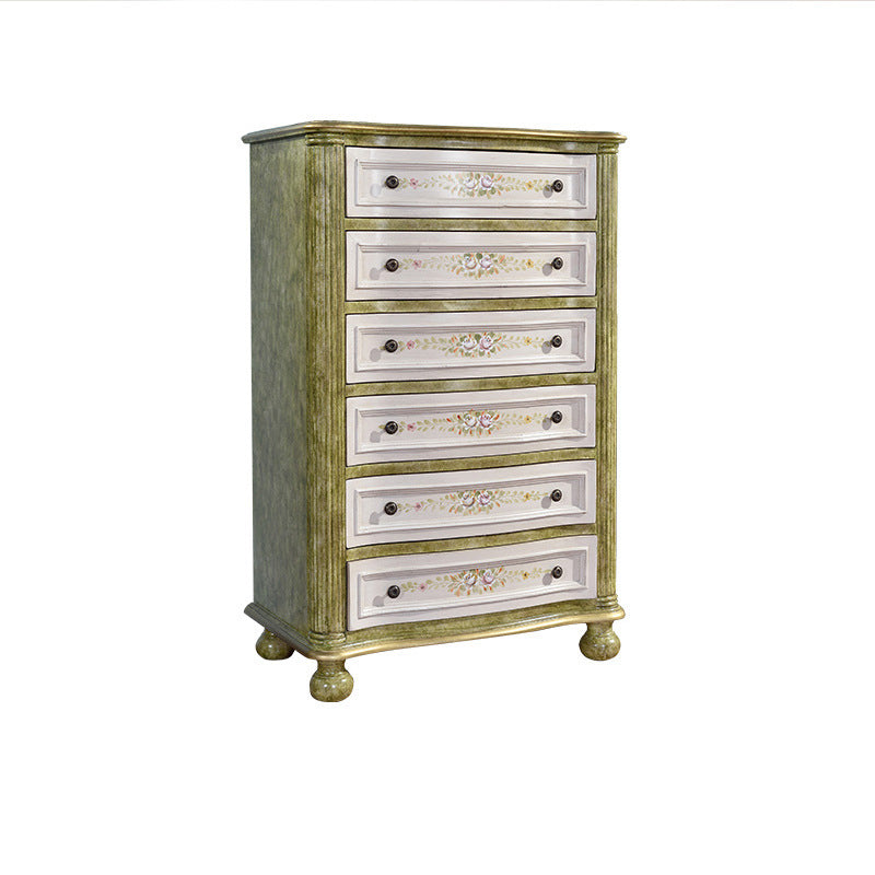 Traditional Storage Dresser Wooden Chest Dresser with Drawers Light Green Clearhalo 'Bedroom Furniture' 'Dressers & Chests' 'dressers_chests' 'furn' 'furn_dressers_chests' 'Furniture' 6618166