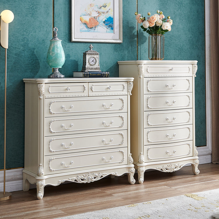Commode de rangement traditionnelle, commode en bois massif pour la maison