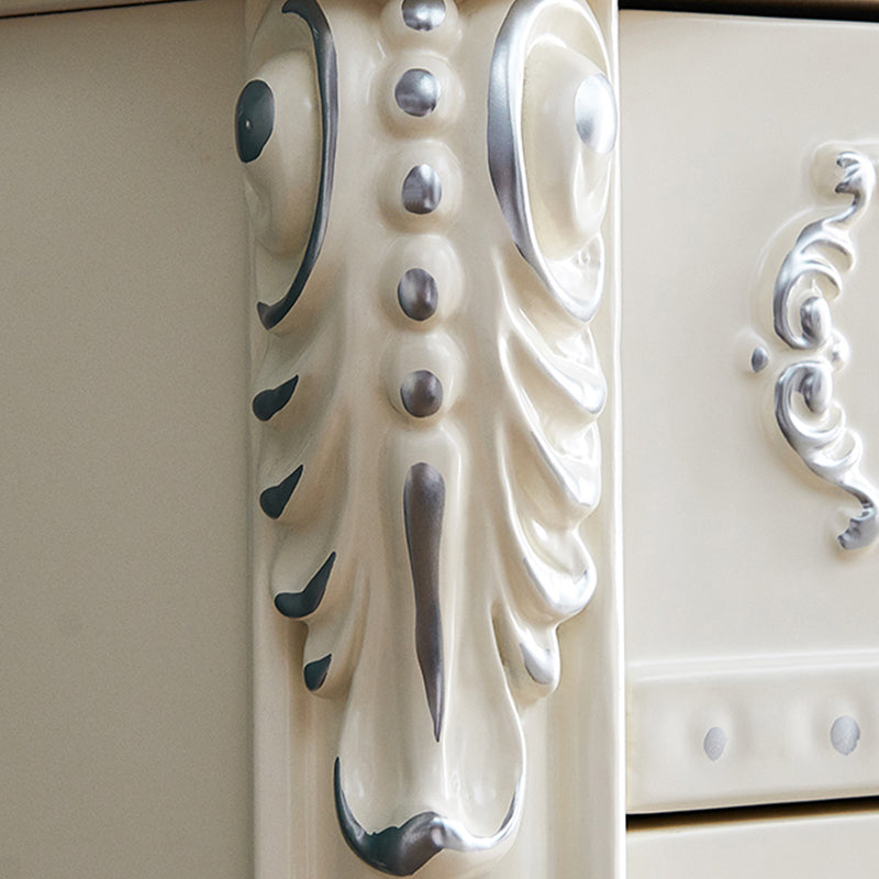 Commode de rangement traditionnelle, commode en bois massif pour la maison