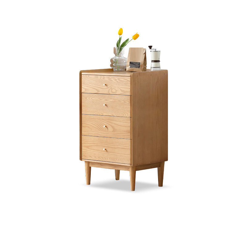Klassische Glam-Aufbewahrungskommode aus massivem Holz mit Schubladen