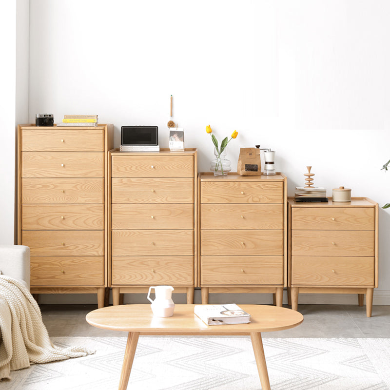 Klassische Glam-Aufbewahrungskommode aus massivem Holz mit Schubladen